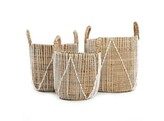 BANANA/MACRAME MAND 3-SET