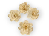 WOOD ROSES  12cm - 4 pcs NATUREL