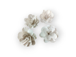 WOOD ROSES 12cm - 4 pcs