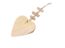 COEUR PENDENTIF EN BOIS PAULOWNIA 30 15 2cm