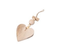 COEUR PENDENTIF EN BOIS PAULOWNIA 21 11 3.5cm